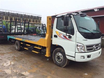 Xe tải Thaco Olin700B nâng đầu chở máy công trình
