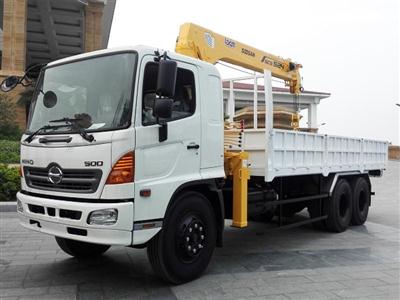 Xe tải Hino 15 tấn 3 chân FL8JTSA gắn cẩu tự hành 6 tấn Soosan SCS524